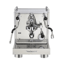 Stainless steel espresso machine with La Pavoni branding on a white background